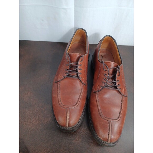 Allen Edmonds Dellwood Brown Split Moc Toe Lace Up Blucher Size: 9D - Picture 3 of 13